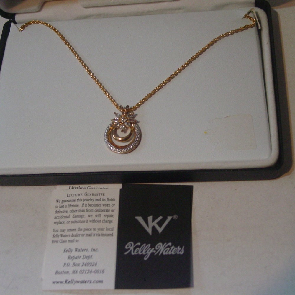 Kelly Waters Gold over Sterling Crystal Necklace